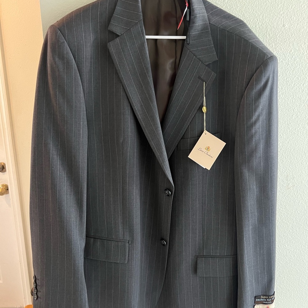 Men's Gray Pinstripe Blazer